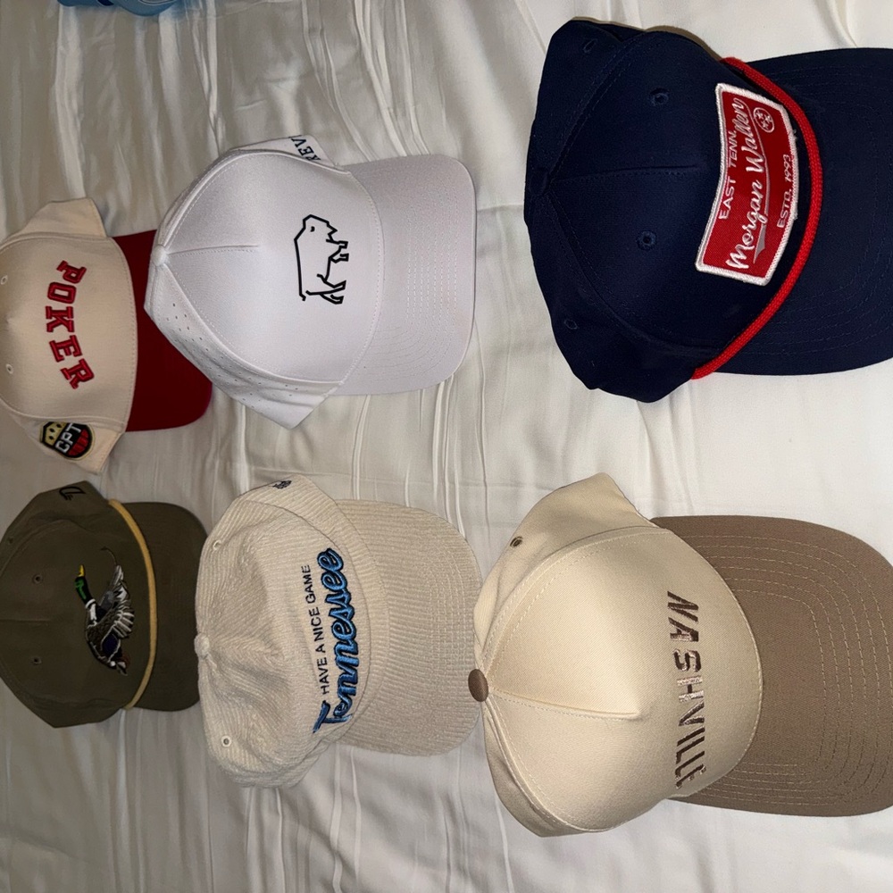 Multiples Men's Hat Collection - Red, White, Blue, Tan